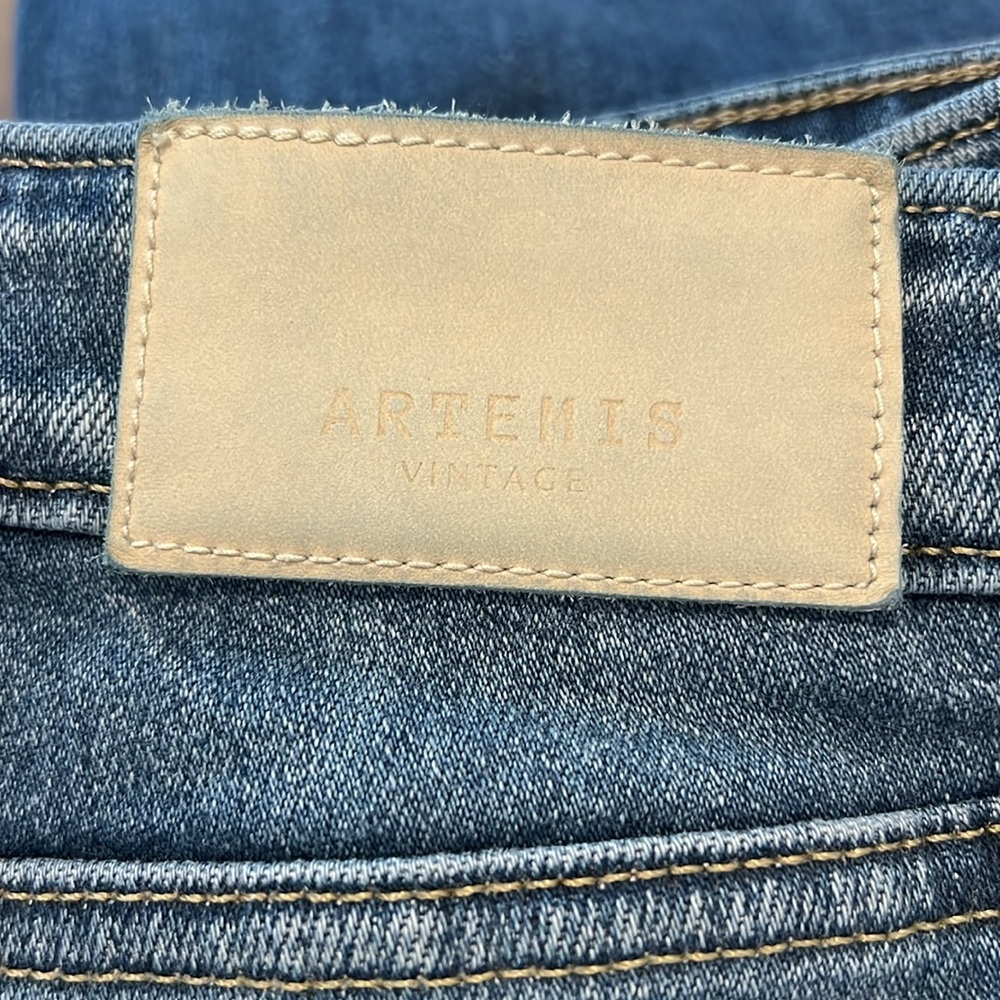 Artemis Vintage Distressed Straight Leg Jeans - Picture 11 of 15